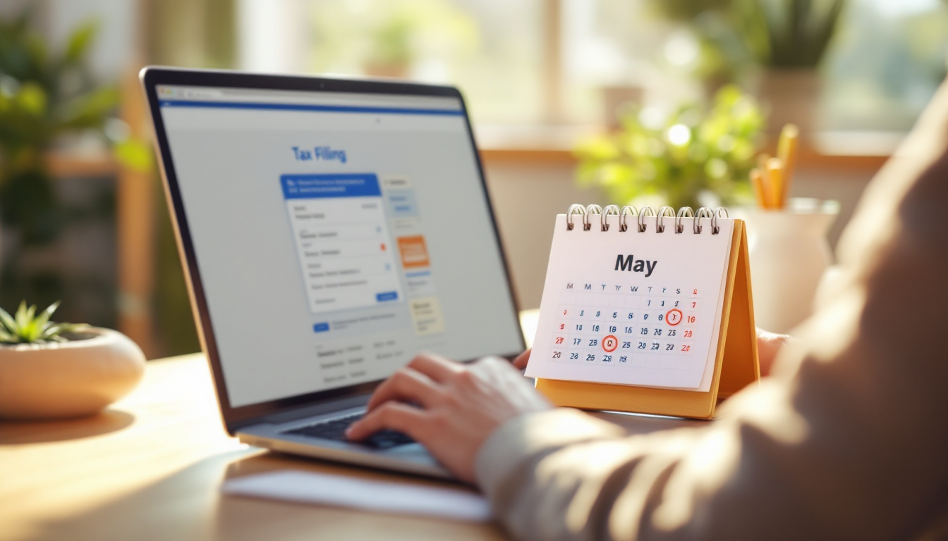 5월 미국 주식 양도소득세 신고 기간에 맞춰 홈택스에서 세금 신고를 준비하는 투자자