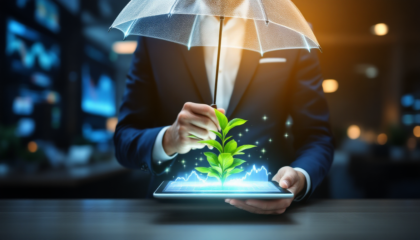 미국 주식 투자 수익률을 세금으로부터 보호하는 모습을 상징하는 이미지