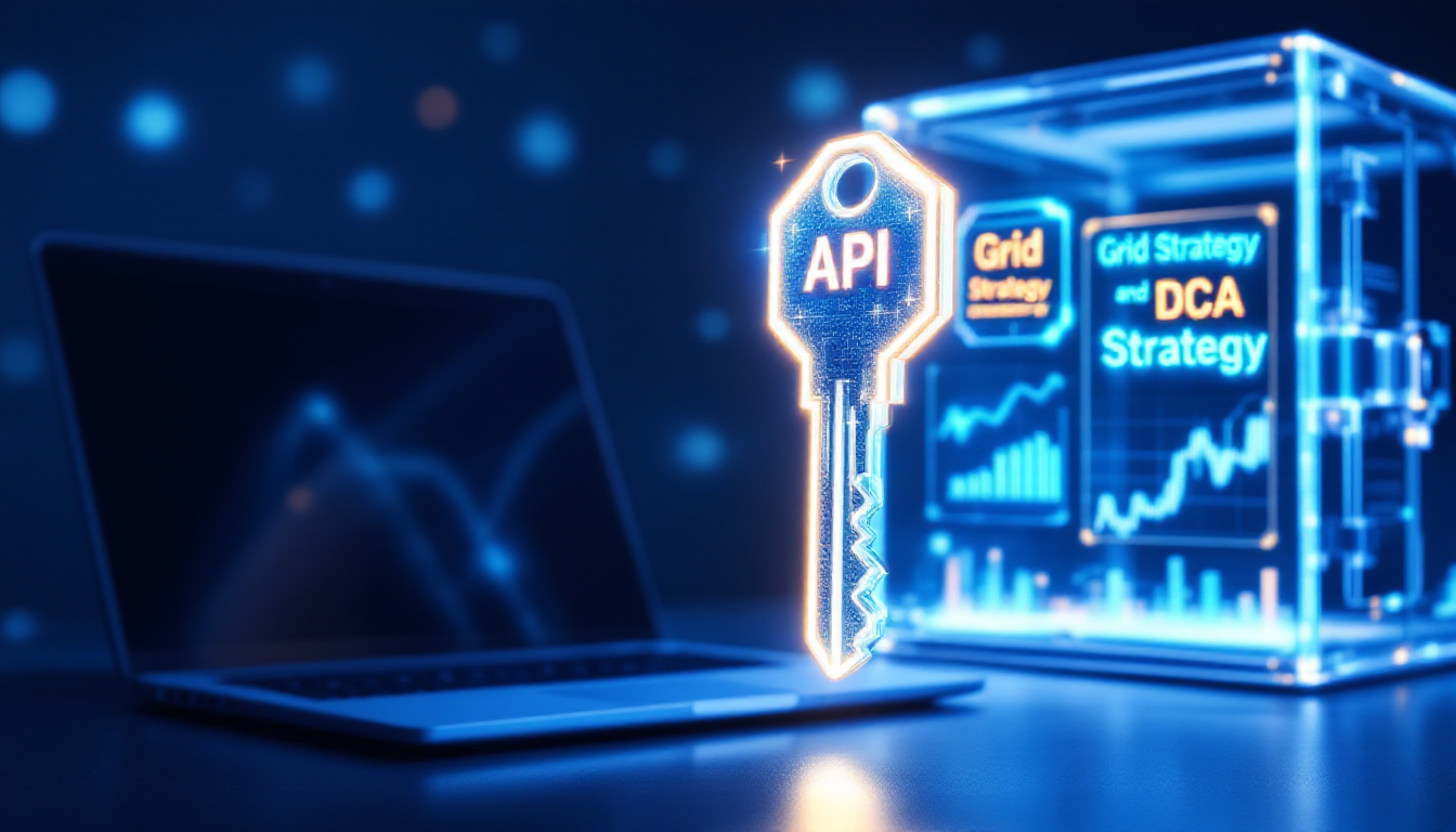 거래소와 자동매매 봇을 연결하는 API 키의 개념을 시각화한 이미지