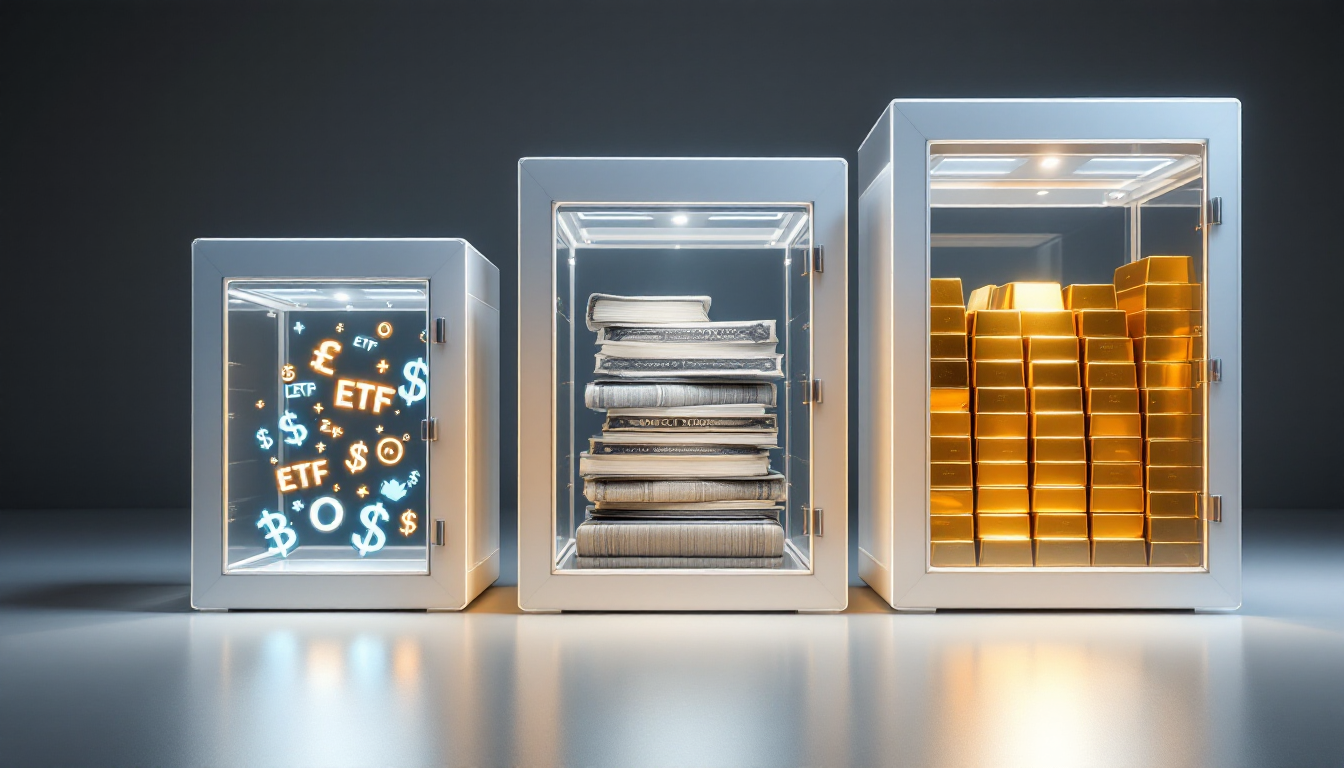 운용 자산 규모별로 맞춤형으로 구성된 안전자산 포트폴리오 예시를 보여주는 이미지