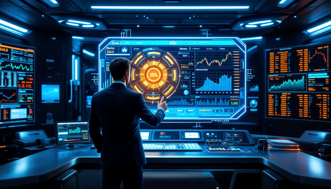 경제 지표 변화에 따라 선제적으로 자산 비중을 조절하는 동적 자산배분 전략을 보여주는 미래지향적 이미지