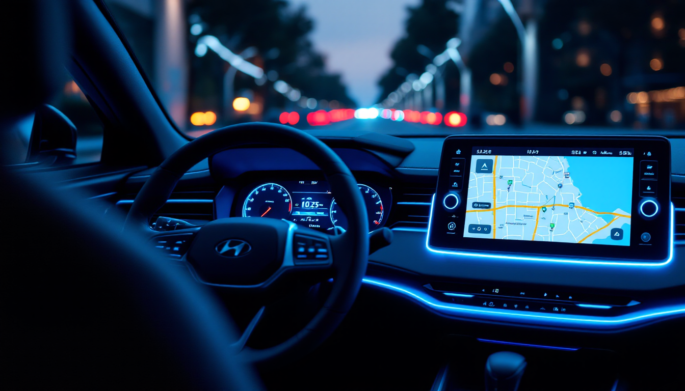 2025 아반떼 CN7 인스퍼레이션 트림의 10.25인치 내비게이션과 디지털 계기판