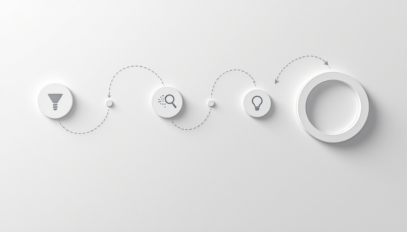 AI 기반 트렌드 예측의 4단계(데이터 수집, 패턴 분석, 인사이트 도출, 검증)를 보여주는 인포그래픽