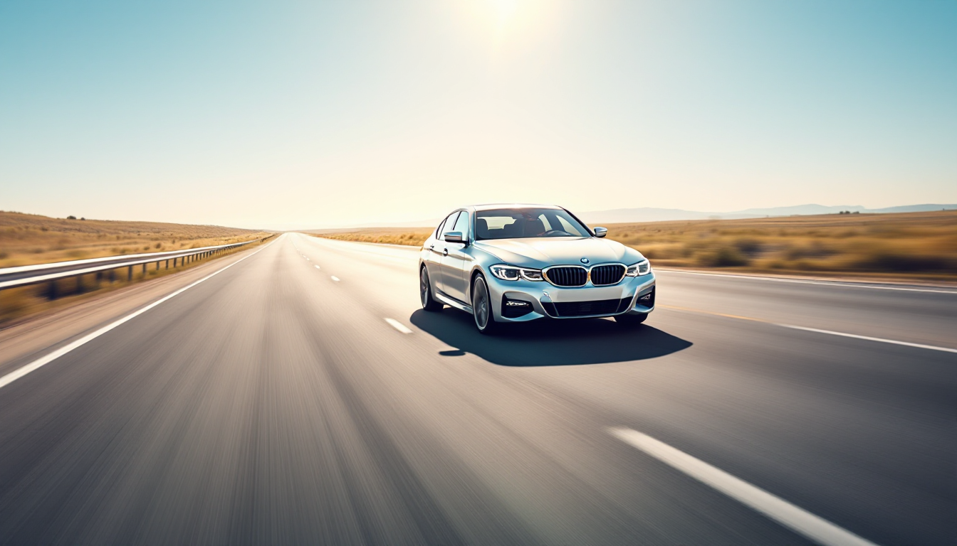 장거리 운행에 최적화된 BMW 320d가 고속도로를 달리는 모습