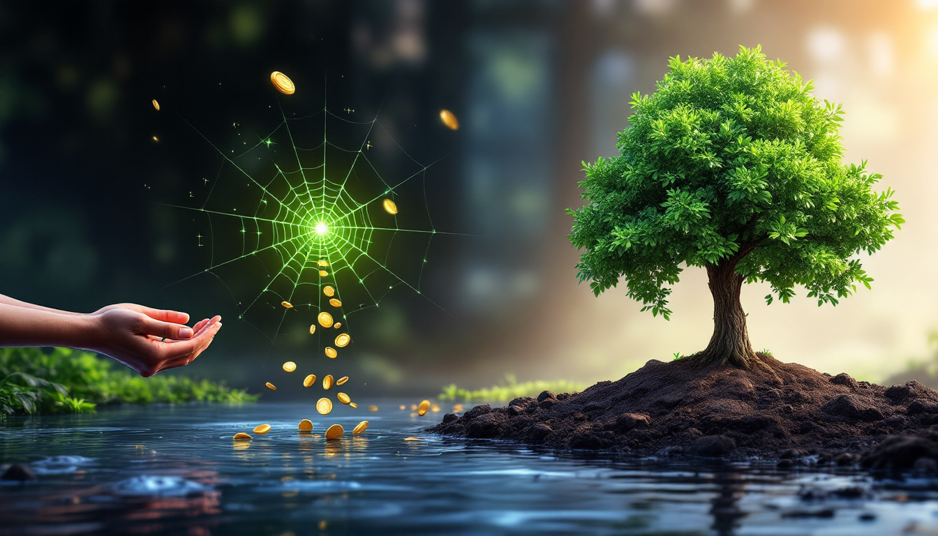 그리드 봇의 단기 전략과 DCA 봇의 장기 투자 전략을 시각적으로 표현한 이미지