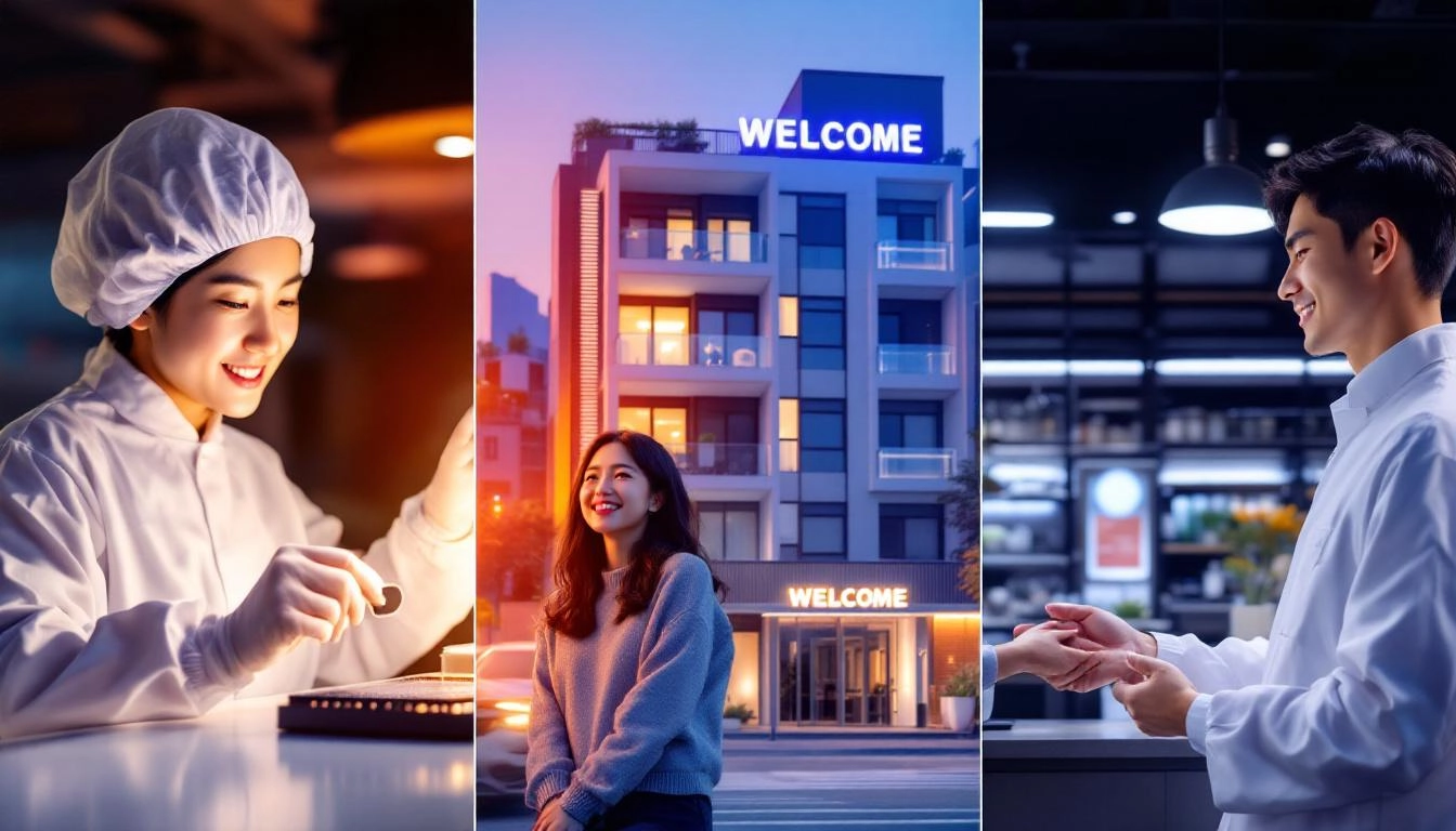 2026년 예산안의 핵심 분야인 미래 산업, 청년 지원, 민생 경제를 보여주는 이미지