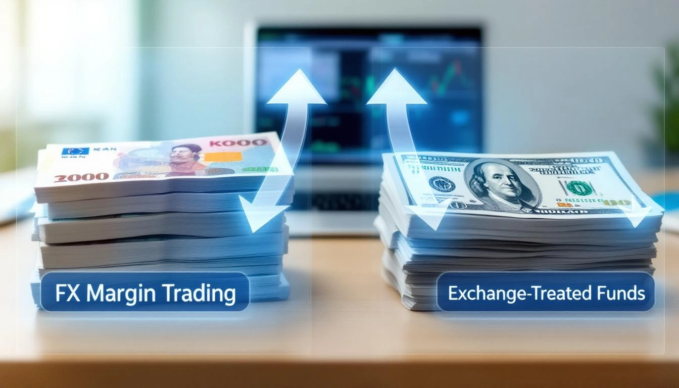 직접투자와 간접투자를 보여주는 원화와 달러 화폐 교환 이미지