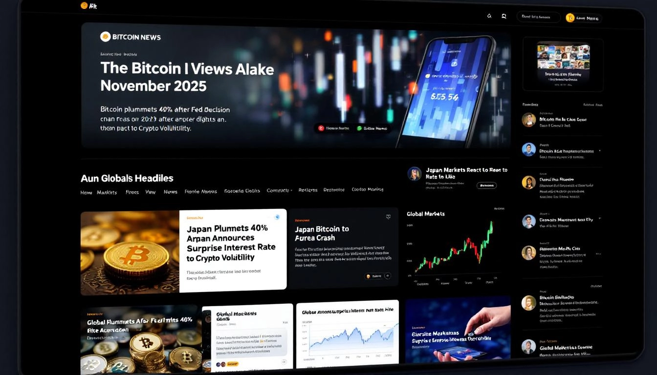 2025년 11월 비트코인 폭락과 연관된 미국 연준 정책과 일본 금리 인상 관련 글로벌 뉴스 헤드라인