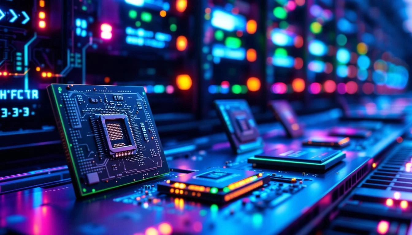 엔비디아와 삼성 등 최첨단 AI 반도체와 GPU 이미지