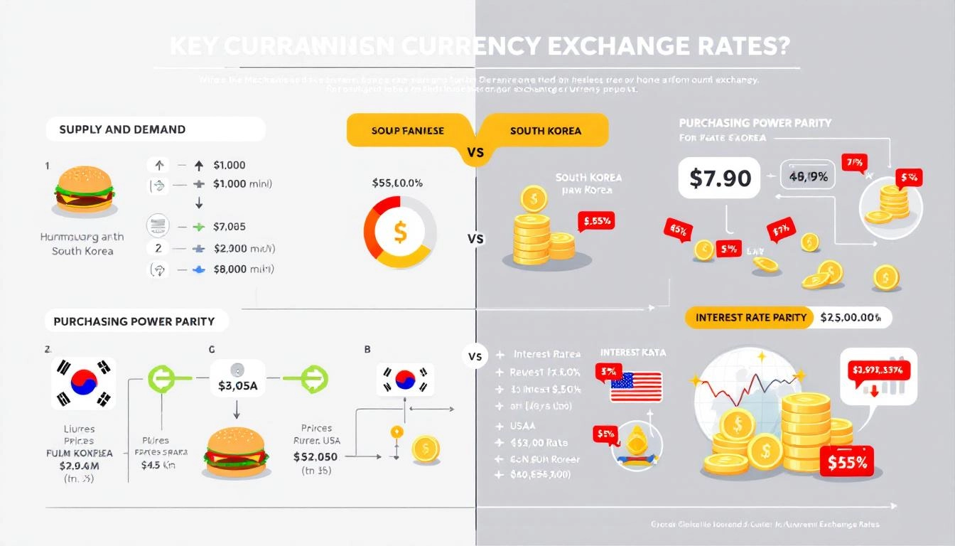 환율 변동의 기본 원리와 구매력 평가설 및 이자율 평가설 설명 이미지