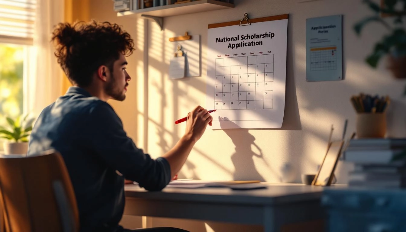 2026년 국가장학금 신청 기간을 달력에 표시하며 준비하는 학생