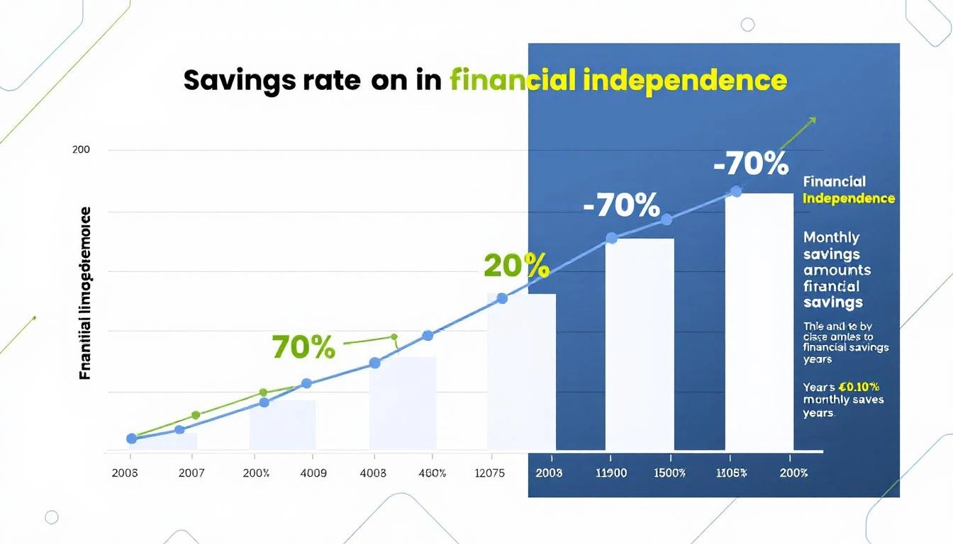저축률별 FIRE 달성 기간과 월 저축액 비교 인포그래픽